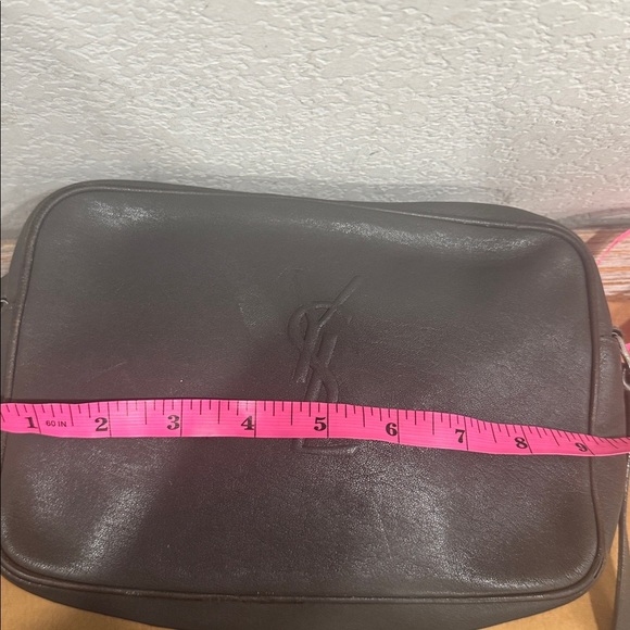 Saint Laurent Small Mono Leather Camera Bag-Grey - Picture 16 of 17